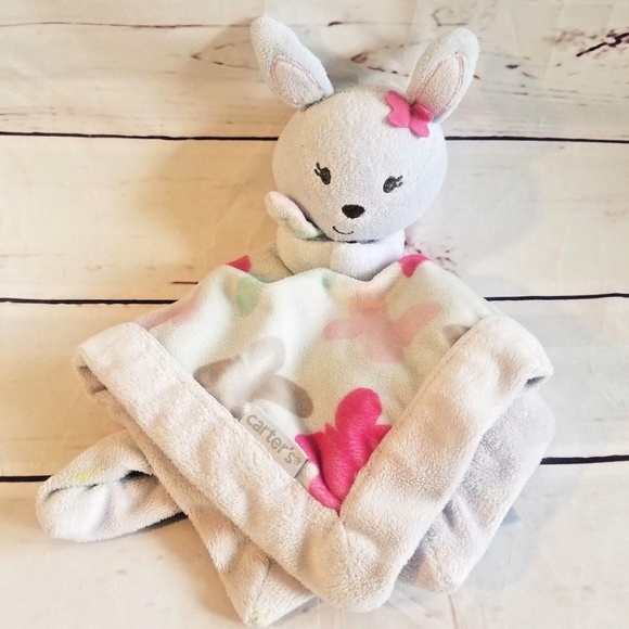 Carters Bunny Butterfly Baby security blanket - Picture 1 of 6